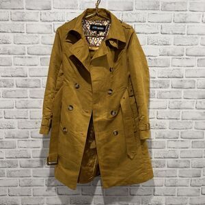 Steve Madden Women SZ S Rust Brown Double Breasted Faux Suede Trench Coat lined